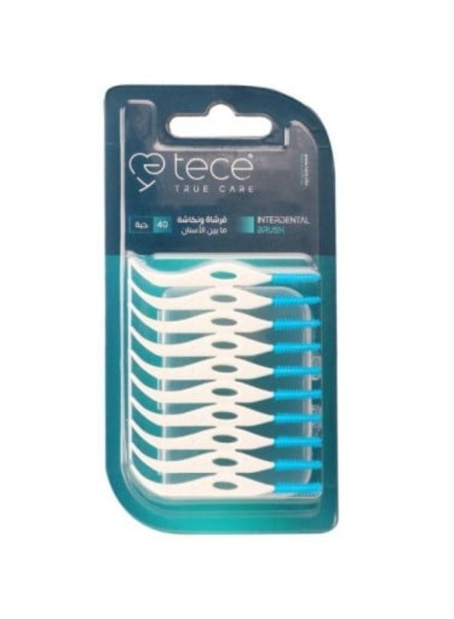 فرشاة ونكاشة تنظيف ما بين الأسنان - 40 حبة